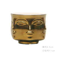 Creative Face Ceramic Vase Flowers, Artificial Flowers, Decorative White Vase  Nordic Decoration Home