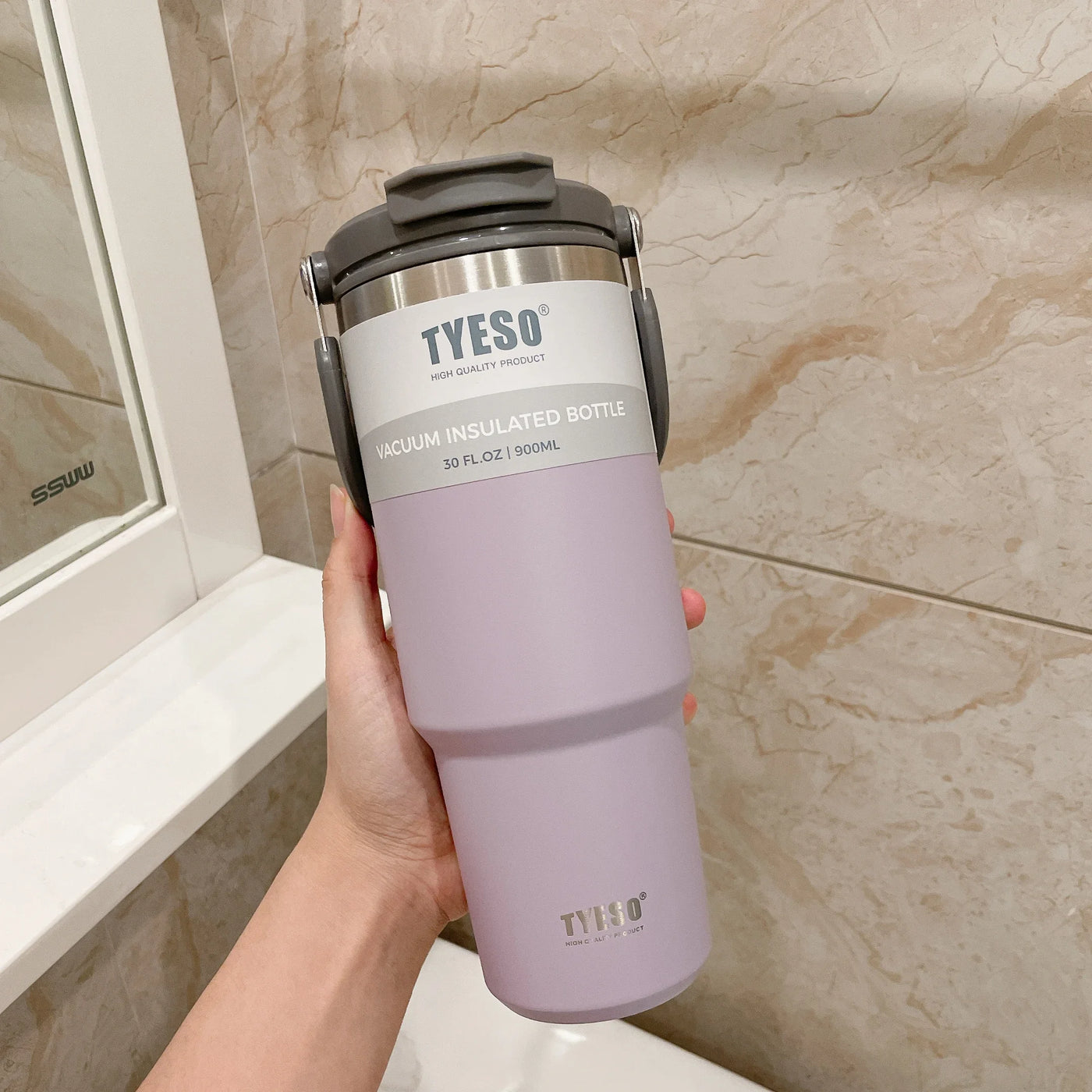 600ml 750ml 900ml Coffee Cup Thermal Vacuum Mug Stainless Steel Non-slip Leak-Proof Thermos Insulated Cup Milk Tea Water Bottle