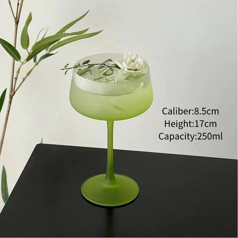 Creative Cocktail Glasses Cup Japanese Style Tower Glass Cup Red Wine Goblet Fruit Wine Cups Martini Glasses Bar Kitchen Tools