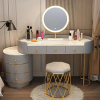Pink White Vanity Table Women Luxury Nail European Big Stool Study Dressing Table Organizer Mesa De Maquillaje Home Furniture