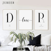 Quote Words Nordic Style Canvas Painting Simple Love Posters and Prints for Living Room Couples Wall Art Painting Home Decor