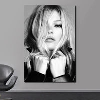 Scandinavian Simple Wall Art Sexy Supermodel Kate Moss HD Canvas Poster Print for Home Bedroom Living Room Decoration Gifts
