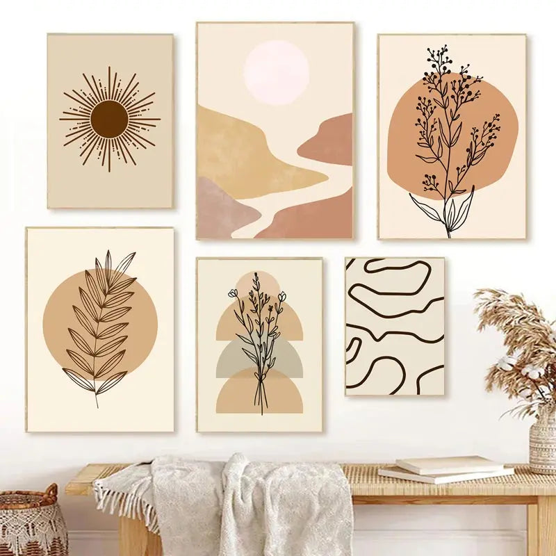 Abstract Paintings Lines Botanical Boho Posters Picture Canvas Painting Matisse Character Landscape Wall Art Room Decor Poster