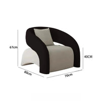 Modern European style lazy single sofa, simple style leisure chair, light luxury high-end sofa chair, frosted velvet fabric