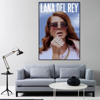 Lana Del Rey Popular Singer, Aesthetic Wall Art, HD Canvas Print Poster, Home Living Room Room, Office Decoration Supplies