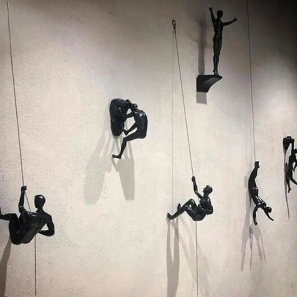 Athlete Rock Climbing Resin Background Wall Hanging Decoration, Sculpture Statue, Retro Figures, Present Decor New 2023