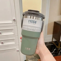 600ml 750ml 900ml Coffee Cup Thermal Vacuum Mug Stainless Steel Non-slip Leak-Proof Thermos Insulated Cup Milk Tea Water Bottle