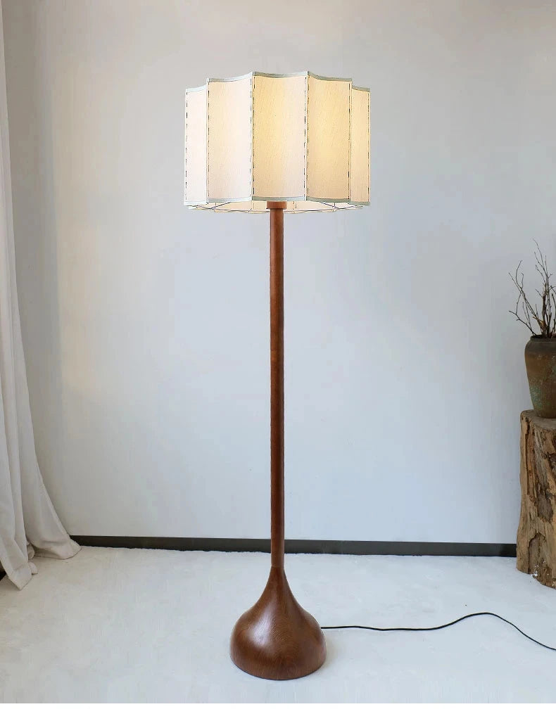 Wabi Sabi Floor Lamp Minimalist Solid Wood Lamp