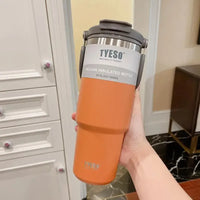 600ml 750ml 900ml Coffee Cup Thermal Vacuum Mug Stainless Steel Non-slip Leak-Proof Thermos Insulated Cup Milk Tea Water Bottle