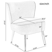 Side Chair Back Chair Fabric Upholstered Seat Chairs For Occasional Bedroom Leisure