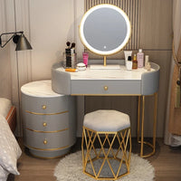 Pink White Vanity Table Women Luxury Nail European Big Stool Study Dressing Table Organizer Mesa De Maquillaje Home Furniture