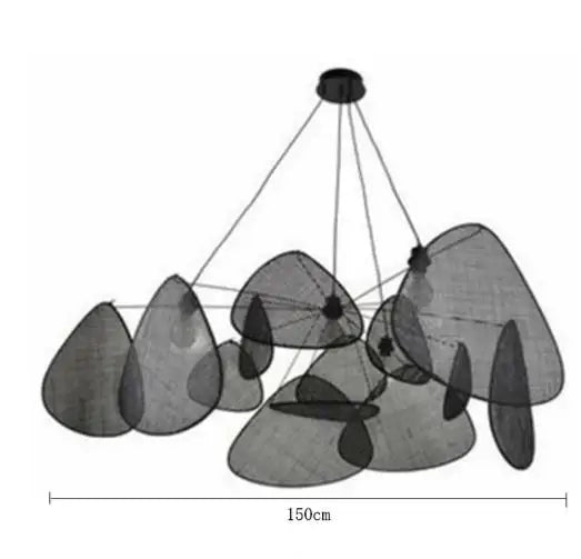 Rattan chandelier Wicker Suspension lamp Screen Cannage Kitchen Wood Bamboo chandelier e27 Creative Leaf Grid Hand designer lamp