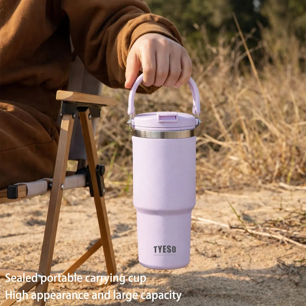 TYESO Stainless Steel Coffee Cup Cold And Hot Double-layer Insulated Cup Tumbler Thermo Water Bottle Car Travel Mug Vacuum Flask