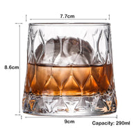 1PCS Whiskey Glass, Old Fashioned Rocks Glasses Tumblers, Glassware for Cocktail Scotch, Bourbon, Gin, Voldka, Brandy