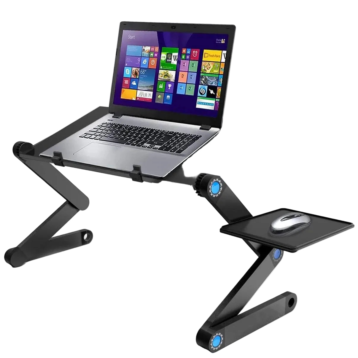 Laptop Table Stand and Lap Desk Adjustable Riser Portable with Mouse Pad Aluminum Laptop Cooling Holder desk for bed desktop