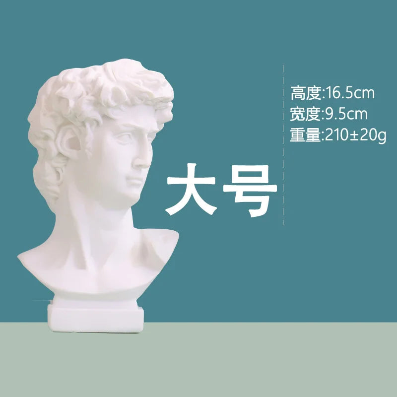 David Creative Portrait Vase Human Head Flower Vases Decorative Ornaments Resin David Home Flowers Art Decor