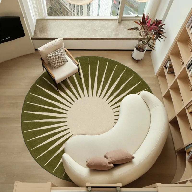 Modern Style Carpets for Living Room Home Fluffy Soft Floor Mat Thicken Anti-slip Bedroom Decor Round Carpet Washable Lounge Rug