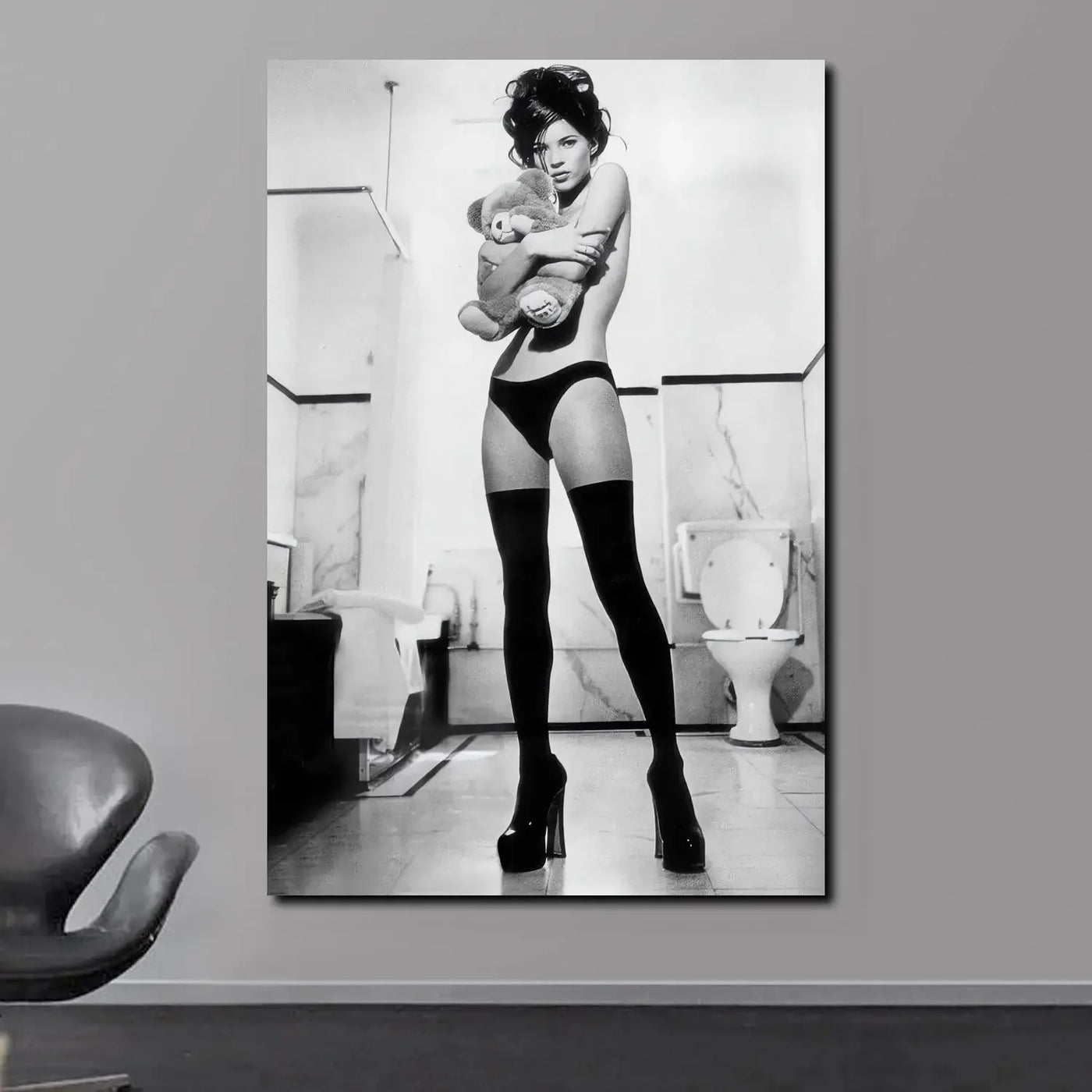 Scandinavian Simple Wall Art Sexy Supermodel Kate Moss HD Canvas Poster Print for Home Bedroom Living Room Decoration Gifts