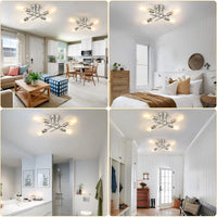 Modern bedroom ceiling chandelier, Nordic semi embedded ceiling light, retro home decoration light, plafonnier LED lighting fixt