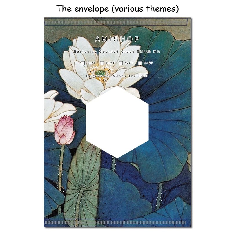 Amishop-Counted Cross Stitch Kit, The Natural Animals and Garden Flowers Little House, Beautiful Lovely, Dim 03731