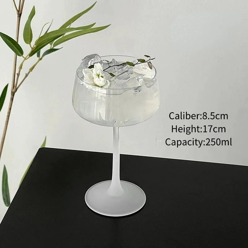 Creative Cocktail Glasses Cup Japanese Style Tower Glass Cup Red Wine Goblet Fruit Wine Cups Martini Glasses Bar Kitchen Tools