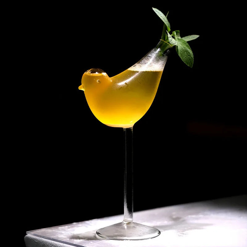Creative Cocktail Glass Thorn Fish-Shaped Goblet Glass Bar KTV Nightclub Party Drinking Cup Octopus Bird-Shaped Wine Juice Cup