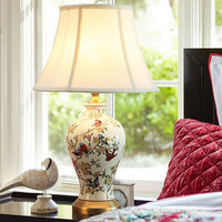 Ceramic Table Lamp Retro Painted Decoration