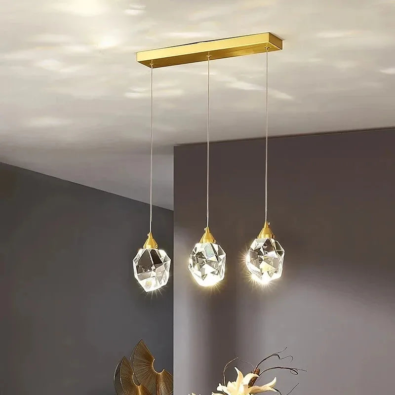 Nordic Crystal Pendant Light for Living Room Bar Hanging  Lustre  For Bedroom Bedside LED Wall Lights Indoor Lighting Fixtures
