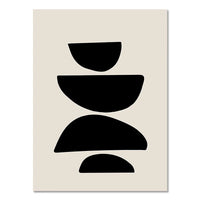 Abstract Boho Geometric Line Posters Black Beige Bohemian Wall Art Canvas Painting Print Picture for Living Room Home Decoration