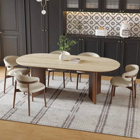 Nordic Retro Style 6-Seater Dining Table Set Modern Wooden Kitchen Furniture for Home or Hotel Use