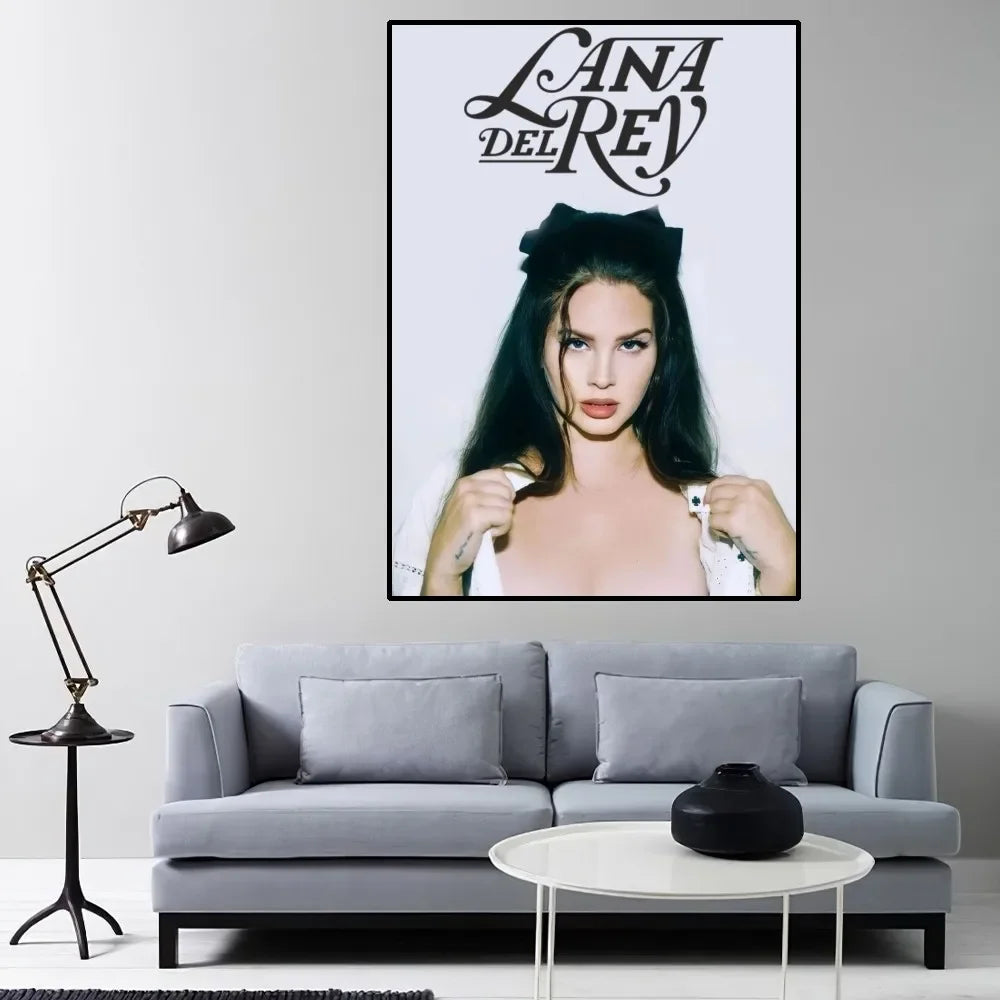 Lana Del Rey Popular Singer, Aesthetic Wall Art, HD Canvas Print Poster, Home Living Room Room, Office Decoration Supplies
