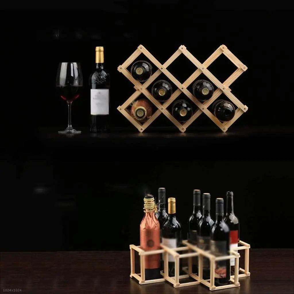6/10 Wooden Bottle Holders Wine Rack Storage Wine Cabinet Kitchen Pantry Bar Wine Cabinet Multiple Bottles Pine Wood Wine Stand