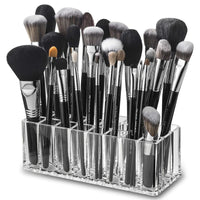 24 Slots Makeup Brush Organizer Acrylic Lipstick Organizer Cosmetic Storage Makeup Lipgloss Display Box Makeup Brushes Storage
