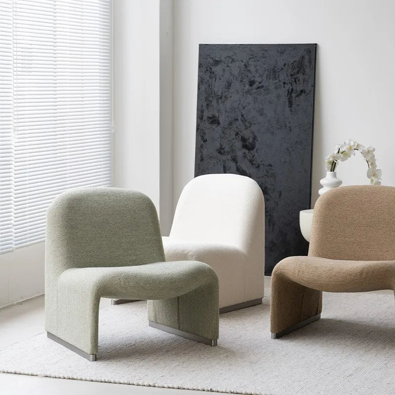 MOMO Hill Designer Chair Single Sofa Small Household Lounge Chair Scandinavian Bauhaus Chair Vintage Sofa Chair