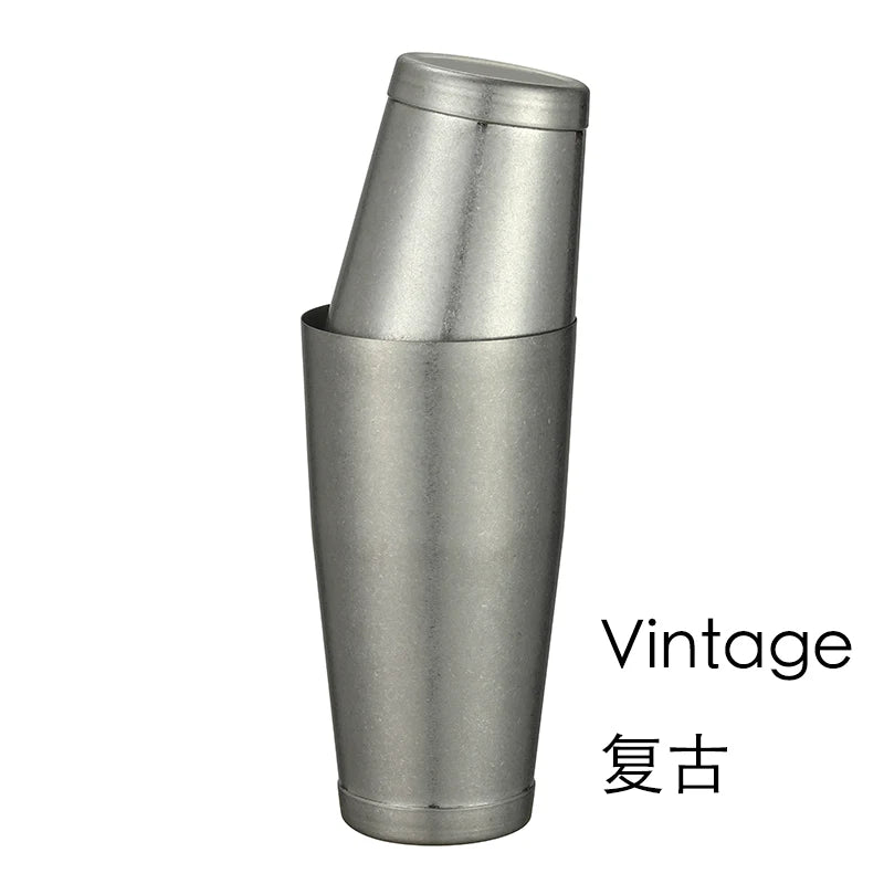 Stainless Steel Boston Shaker Bar Shaker with different Surface Finish -2 Piece Cocktail Shaker, 15-Ounce and 25-Ounce