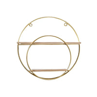 Modern Iron Decorative Wall Shelf Gold No Punching Wall Storage Rack Nordic Style Space Saving Wall Decoration Living Room