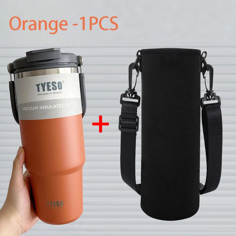 TYESO Stainless Steel Coffee Cup Cold And Hot Double-layer Insulated Cup Tumbler Thermo Water Bottle Car Travel Mug Vacuum Flask