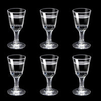 6pcs Mini Wine Cups Set 10/15/25ml Shot Glass Transparent Drinkware Tall Foot Goblet Liquor Spirits Glasses Drinking Cups