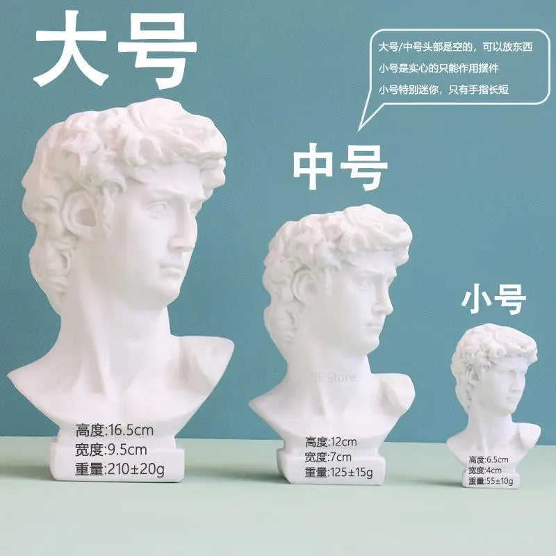 David Creative Portrait Vase Human Head Flower Vases Decorative Ornaments Resin David Home Flowers Art Decor