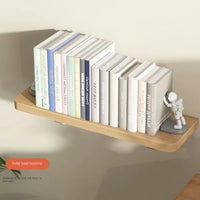 Wall-Mounted Solid Wood Partition Rack Non-Perforated Storage Shelf Home Organizer