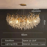 Modern Luxury Home Decor Crystal Chandelier For Kitchen Island Dining Tables Living Rooms Pendant Lamps Indoor Lighting Fixture