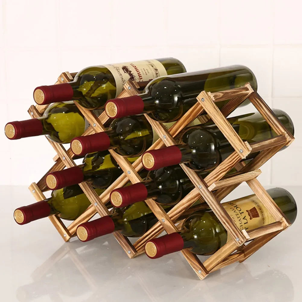 6/10 Wooden Bottle Holders Wine Rack Storage Wine Cabinet Kitchen Pantry Bar Wine Cabinet Multiple Bottles Pine Wood Wine Stand