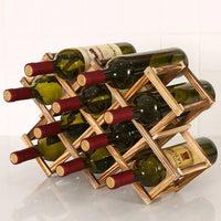 6/10 Wooden Bottle Holders Wine Rack Storage Wine Cabinet Kitchen Pantry Bar Wine Cabinet Multiple Bottles Pine Wood Wine Stand