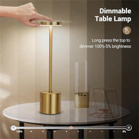 LED Table Lamp Touch Sensor Night Light USB Rechargeable Portable Bedroom Night Light Wireless Reading Lamp Restaurant Hotel Bar
