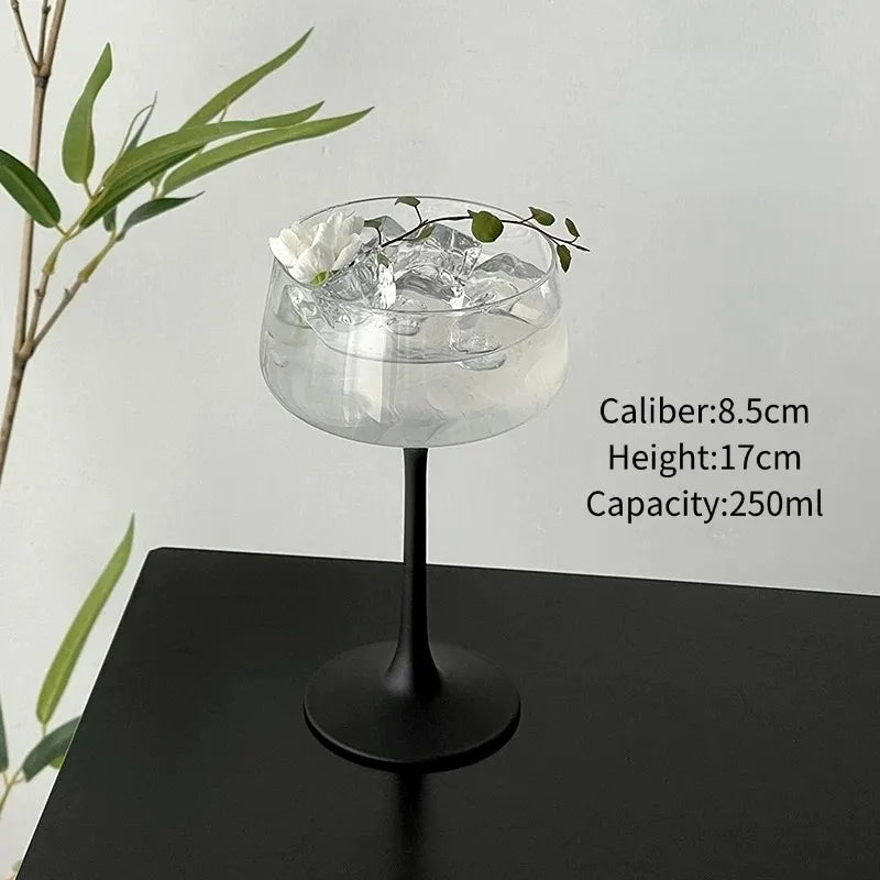 Creative Cocktail Glasses Cup Japanese Style Tower Glass Cup Red Wine Goblet Fruit Wine Cups Martini Glasses Bar Kitchen Tools