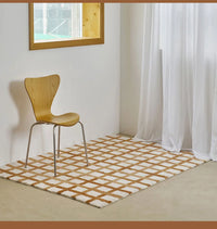 Modern Fashion Minimalist Carpets for Living Room Fluffy Soft Plush Floor Mat Ins Style Bedroom Decor Plaid Rug Ковер Tapis 러그