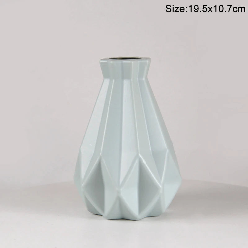 Modern Flower Vase Plastic Flower Bouquet Pot Basket Nordic Home Living Room Decoration Ornament Dinner Table Flower Arrangement