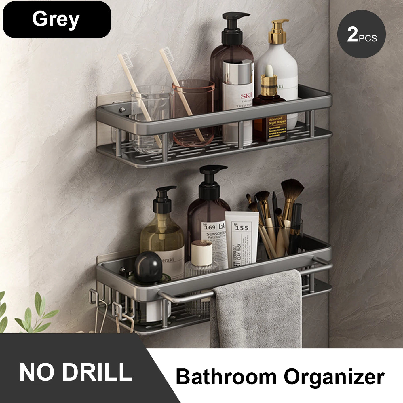 Bathroom Storage Rack Stainless Steel Anti Rust Storage Shower Rack Suction Cup Storage Rack Household Storage Appliances