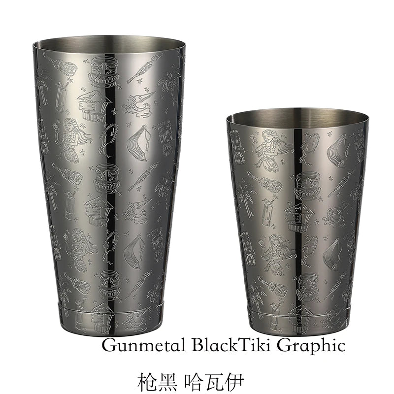 Stainless Steel Boston Shaker Bar Shaker with different Surface Finish -2 Piece Cocktail Shaker, 15-Ounce and 25-Ounce