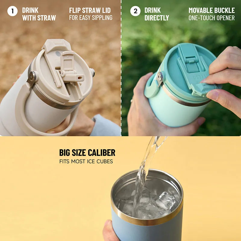 TYESO Stainless Steel Coffee Cup Cold And Hot Double-layer Insulated Cup Tumbler Thermo Water Bottle Car Travel Mug Vacuum Flask